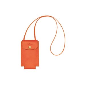 Longchamp With Csipke Bőr Pouches Narancssárga | 576134ZDL