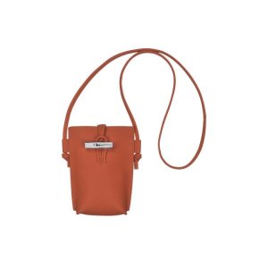 Longchamp With Csipke Bőr Pouches Sötétpiros | 960437PRL