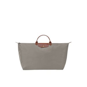 Longchamp Xl Turtledove Recycled canvas Utazótáskák Szürke | 927368EHW