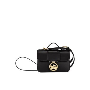 Longchamp Xs Bőr Crossbody Táska Fekete | 127903DQA