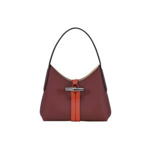 Longchamp Xs Bőr Válltáskák Bordó Narancssárga | 452601YWM