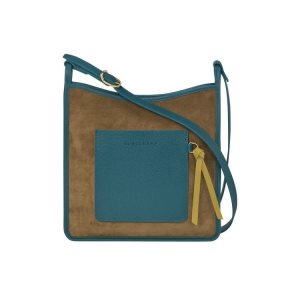 Longchamp Zipped L Bőr Crossbody Táska Khaki | 048165IFE