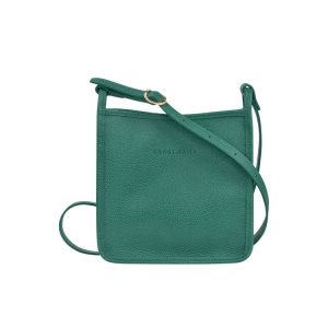 Longchamp Zipped S Bőr Crossbody Táska Szürke Zöld | 350468JSK